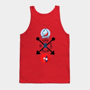 life is easy with camping and wine Tank Top